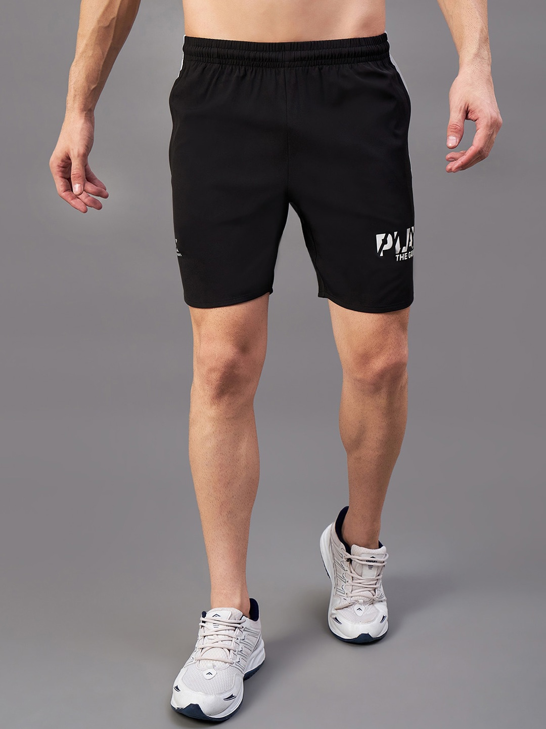 

Masch Sports Men Mid-Rise Rapid-Dry Sports Shorts, Black