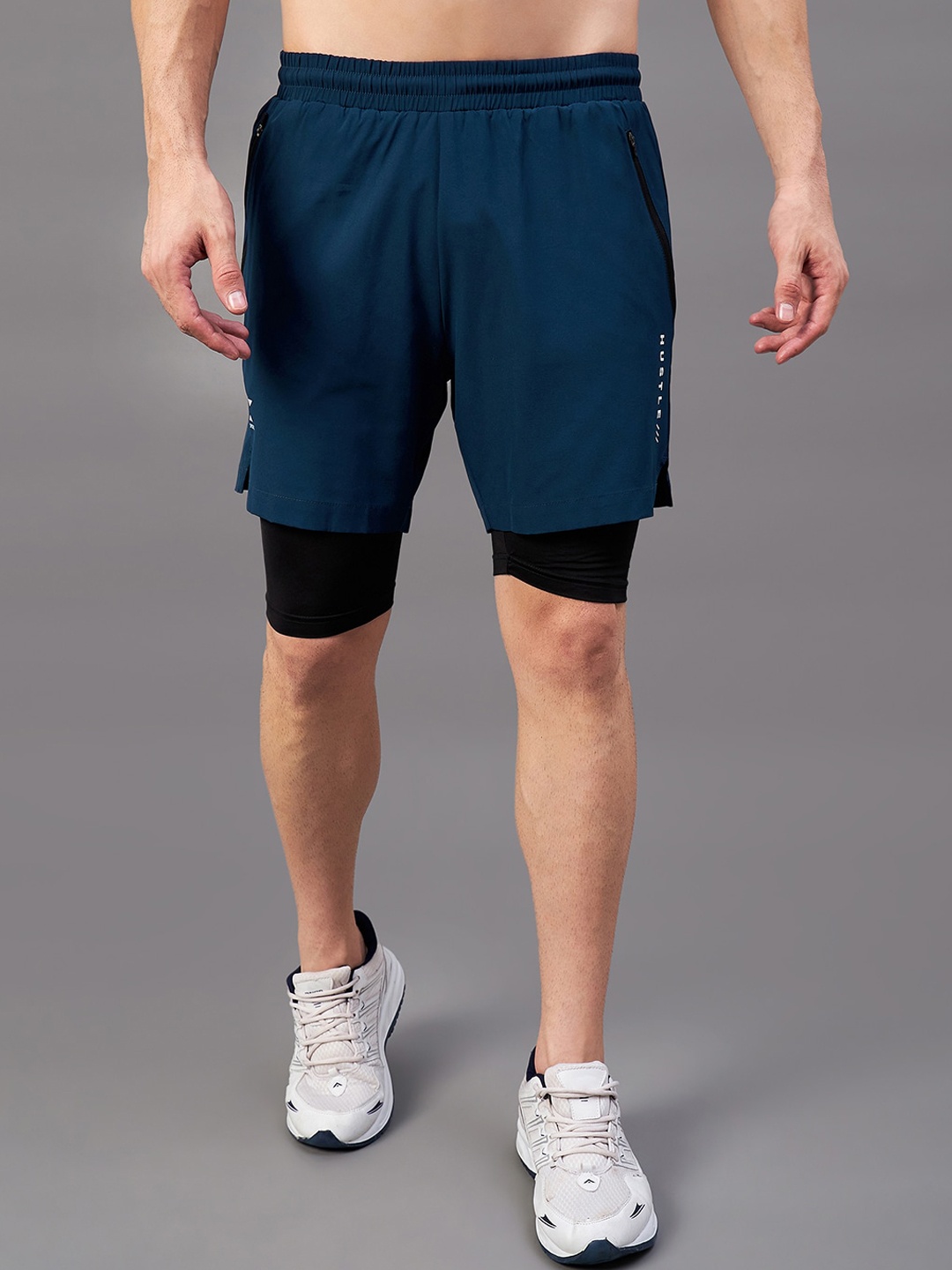 

Masch Sports Men Mid-Rise Rapid-Dry Sports Shorts, Blue