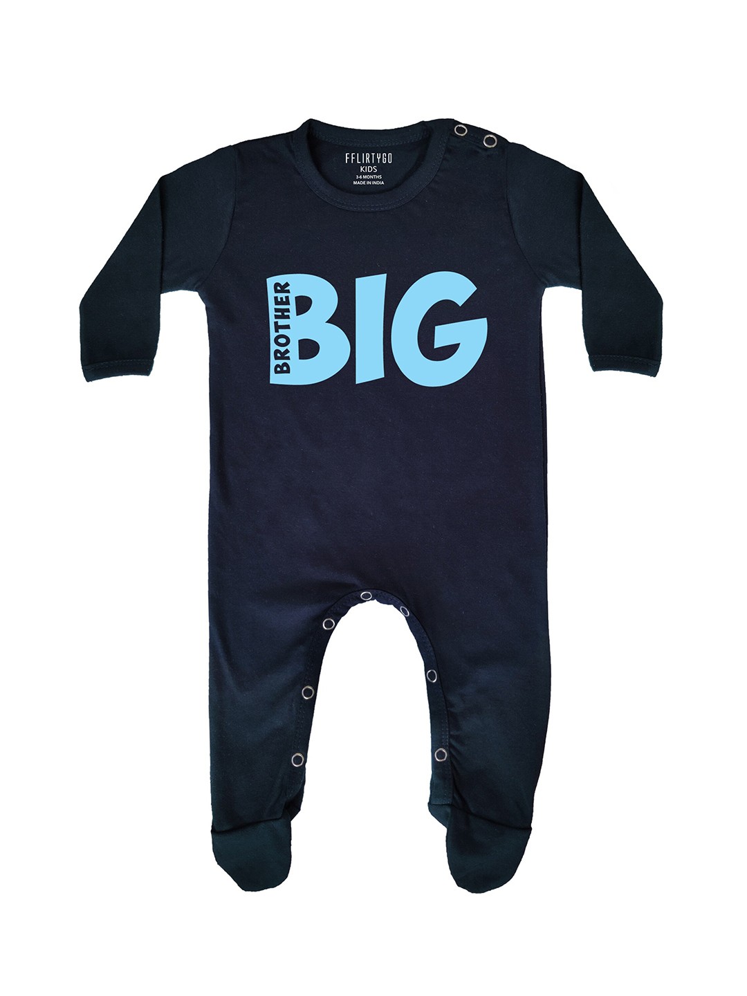 

FFLIRTYGO Infant Printed Pure Cotton Sleepsuit, Blue