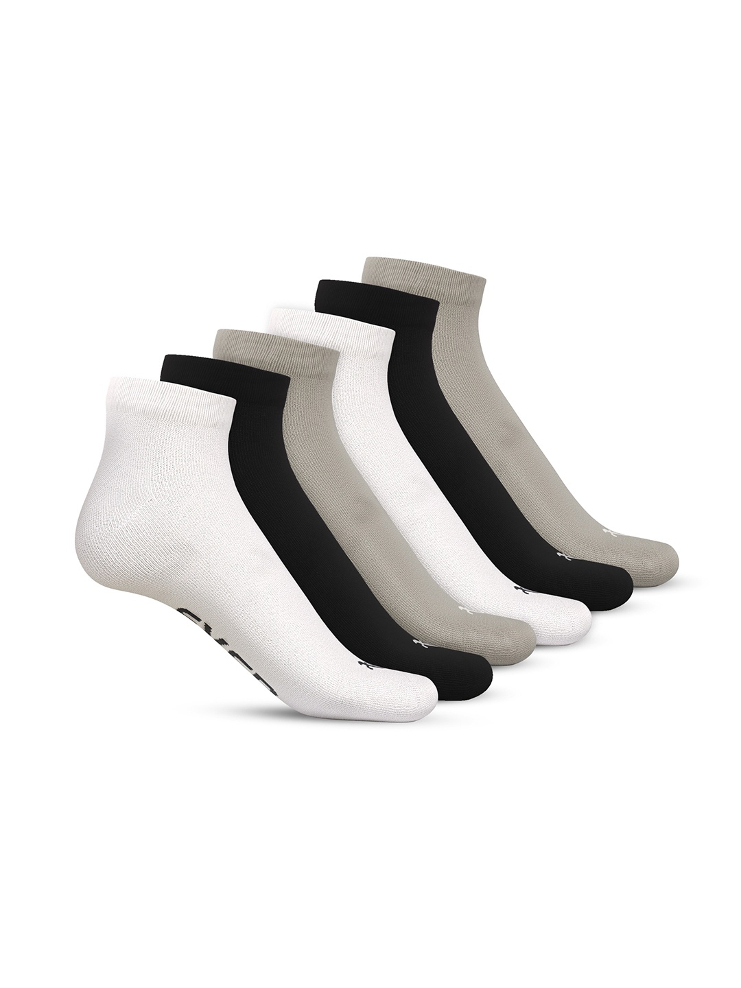 

TalkingSox Men Pack Of 6 Ankle Length Socks, White