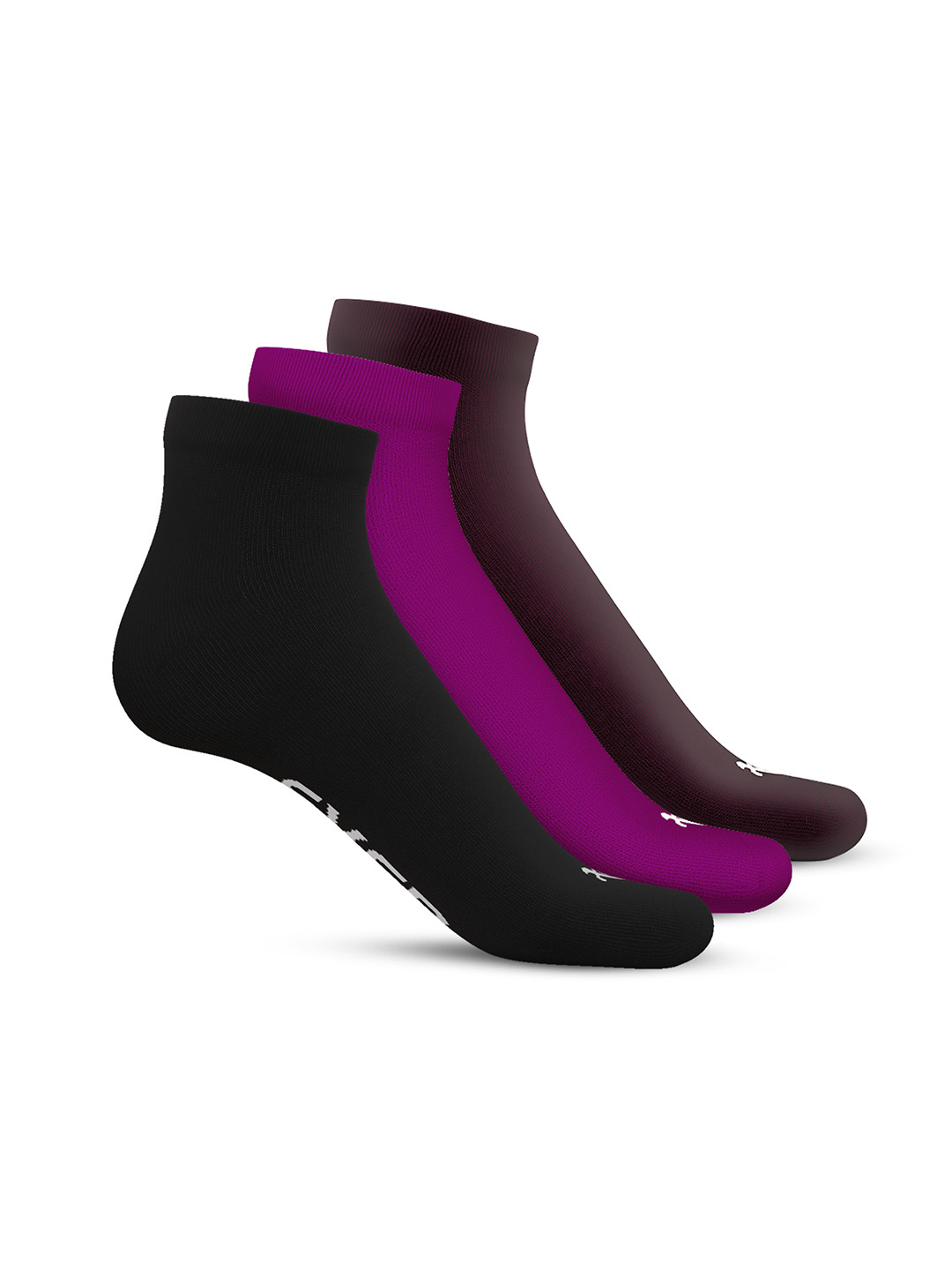 

TalkingSox Men Pack Of 3 Ankle Length Socks, Black