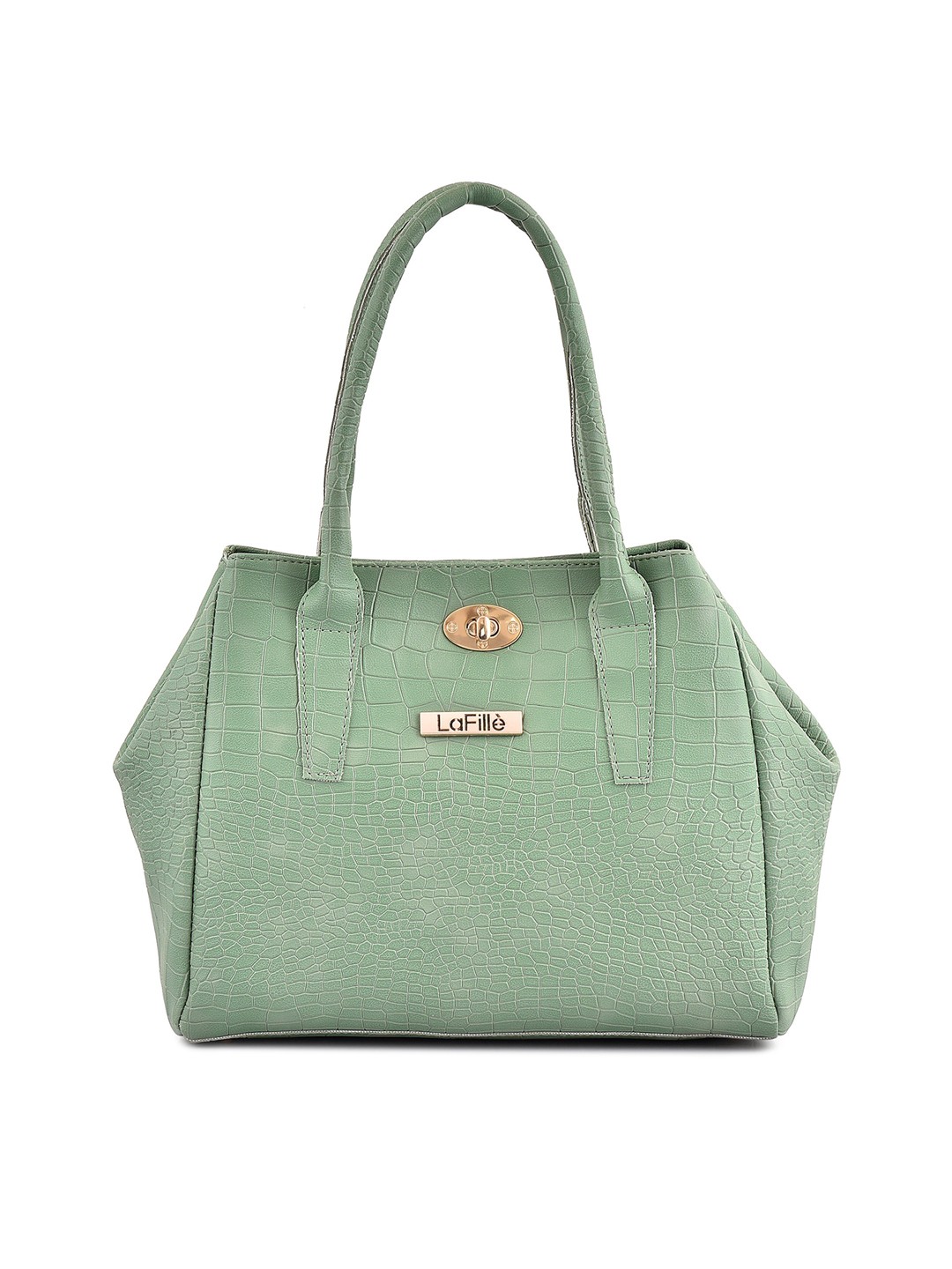 

LaFille Textured Structured Handheld Bag, Green