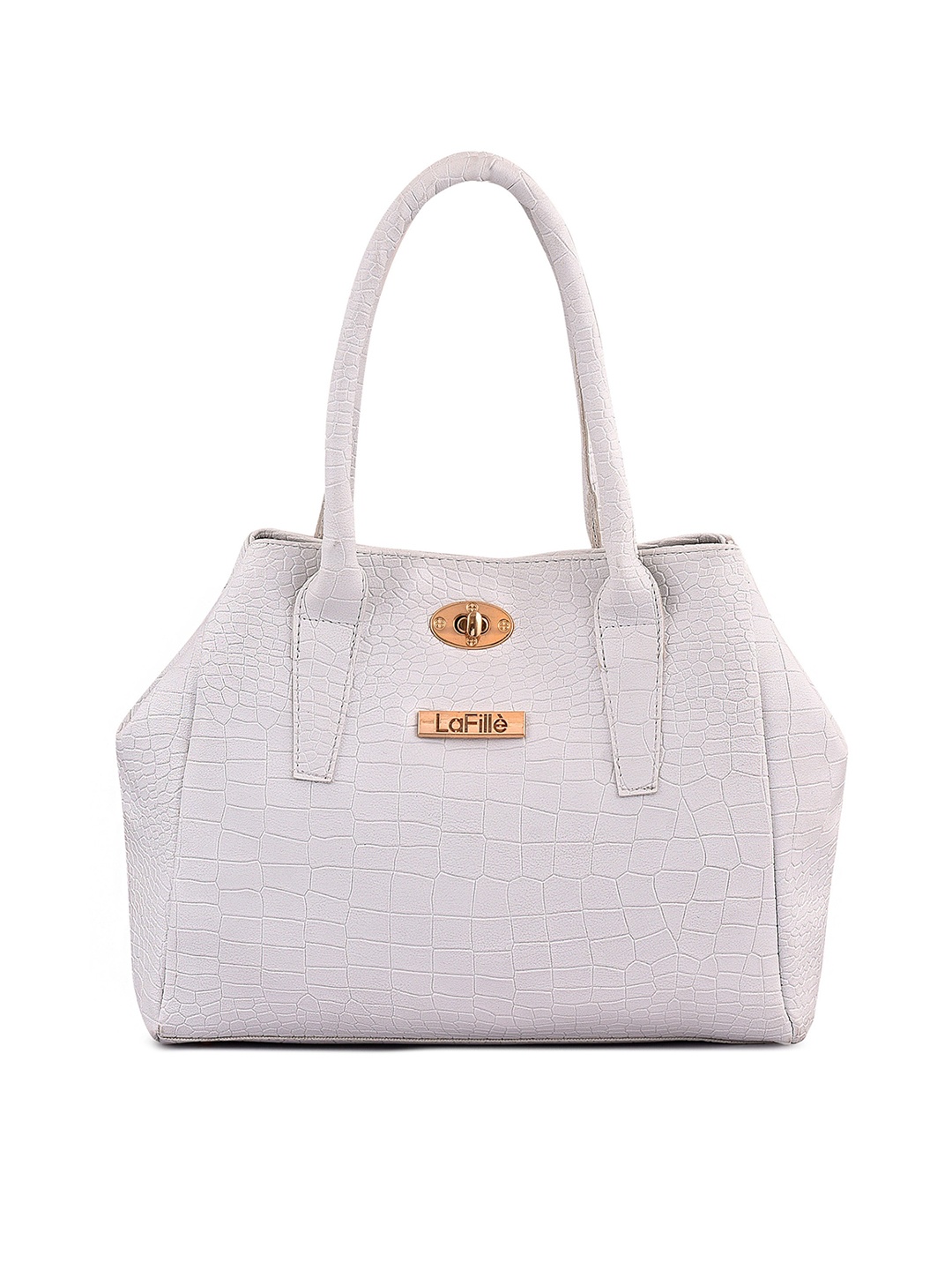 

LaFille Textured Structured Handheld Bag, White