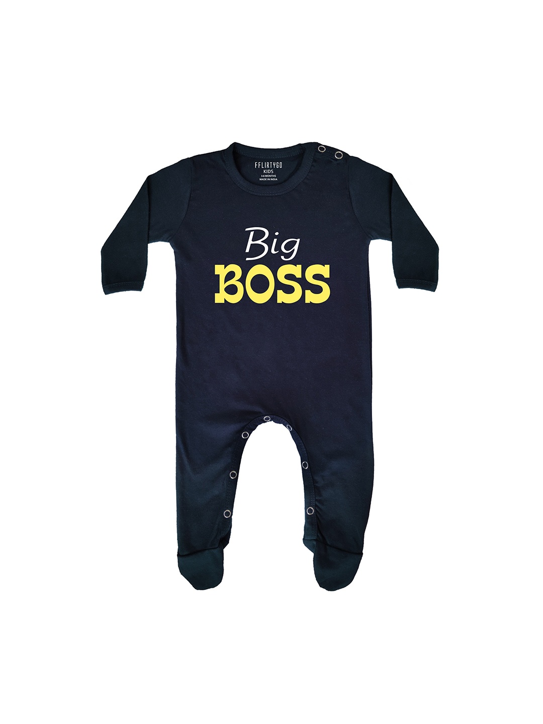 

FFLIRTYGO Infants Printed Pure Cotton Sleepsuit, Blue