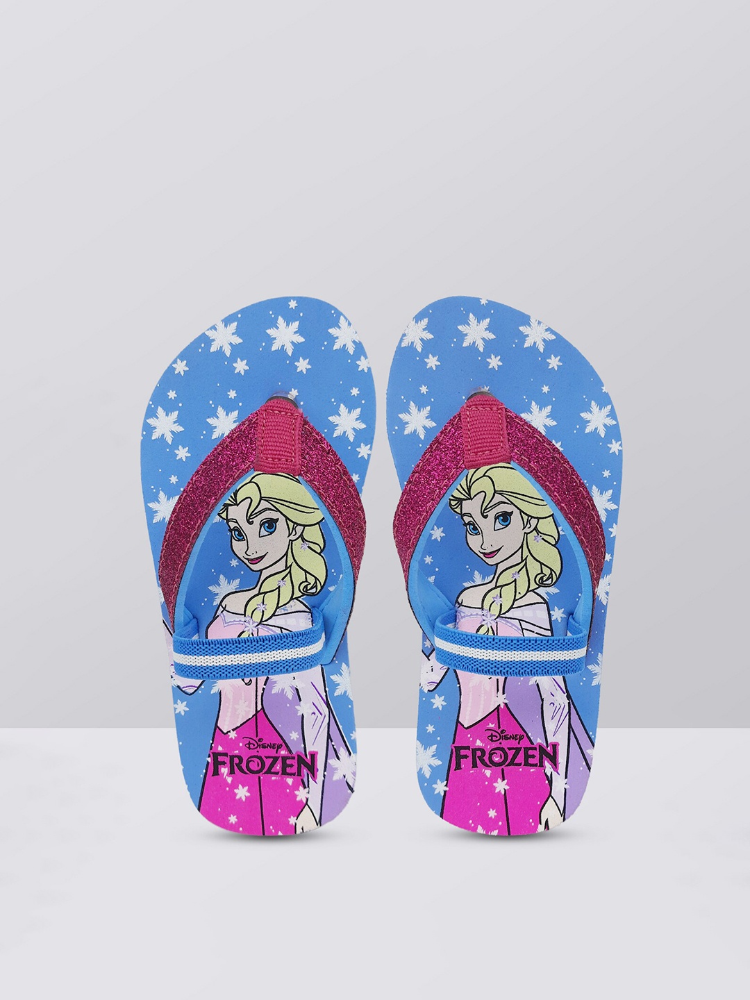 

Kids Ville Girls Frozen Printed Thong Flip Flops, Blue