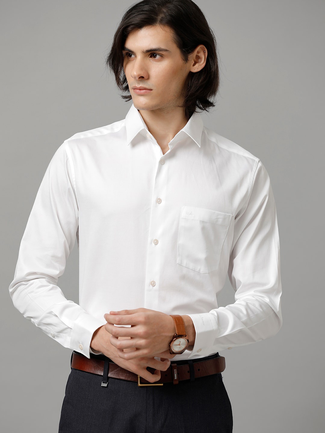 

Aldeno Men White Comfort Opaque Formal Shirt