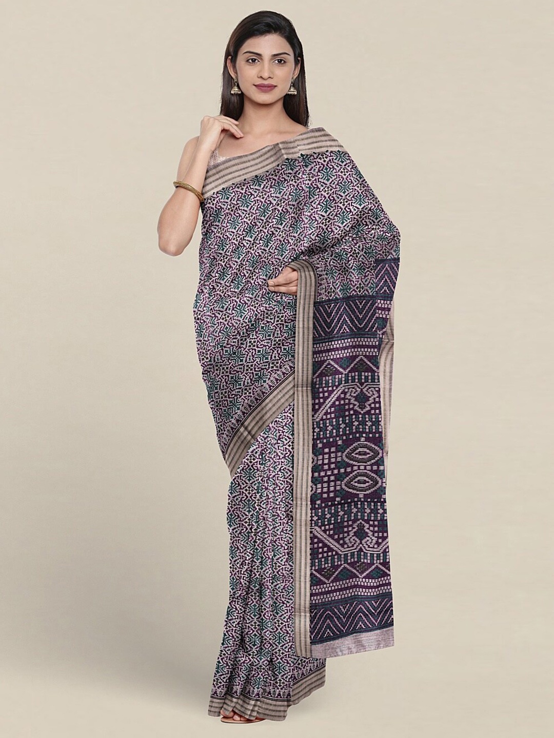

Pothys Ethnic Motifs Printed Pure Cotton Saree, Lavender