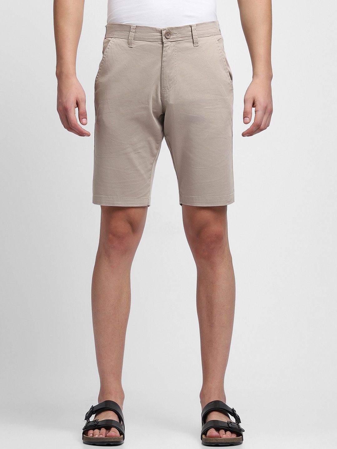 

Dennis Lingo Men Slim Fit Chino Shorts, Beige