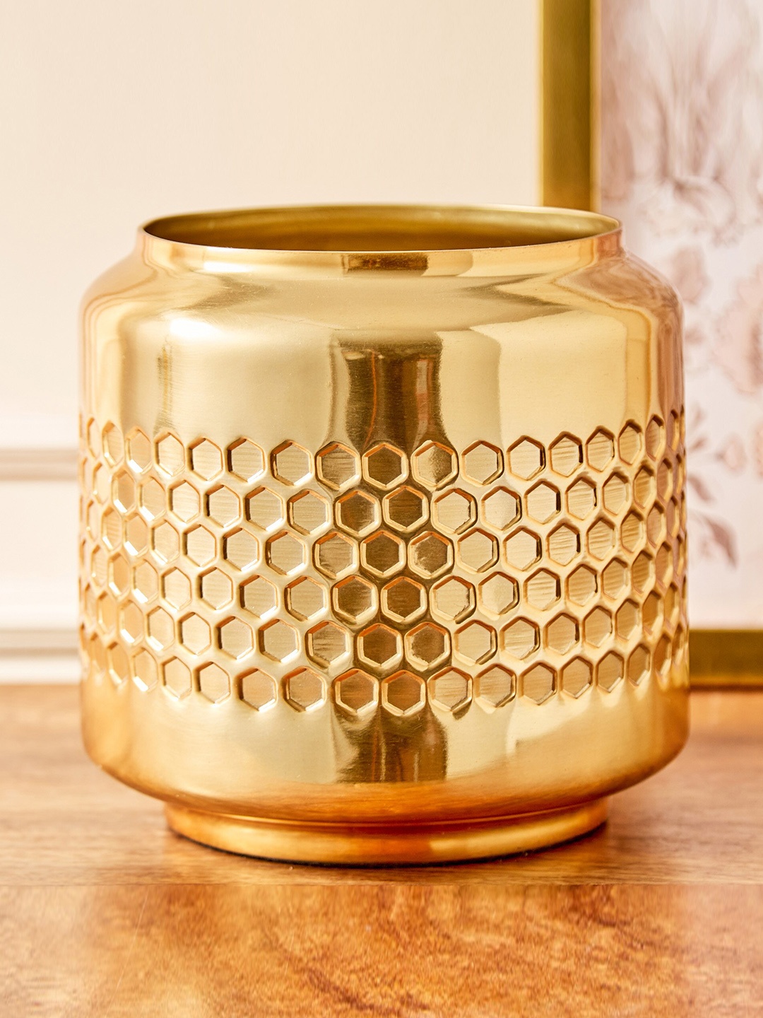 

Home Centre Austin Hexa Metal Honeycomb Planter, Gold