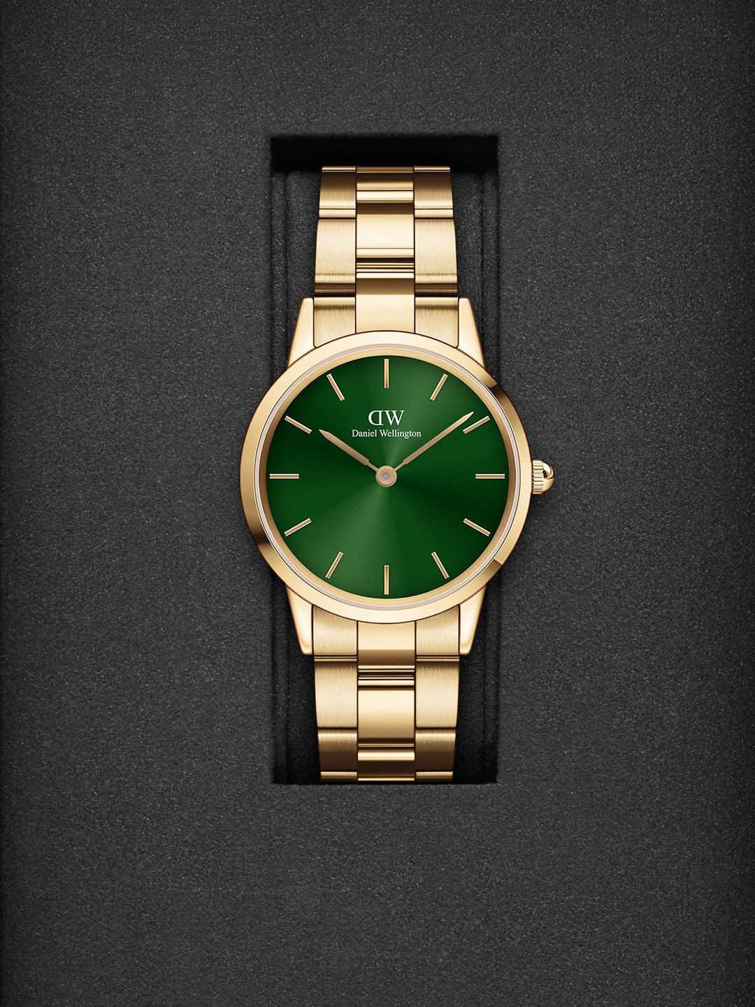 

Daniel Wellington Iconic Link Women Dial Gold-Plated 28mm Analogue Watch-DW00100340, Green