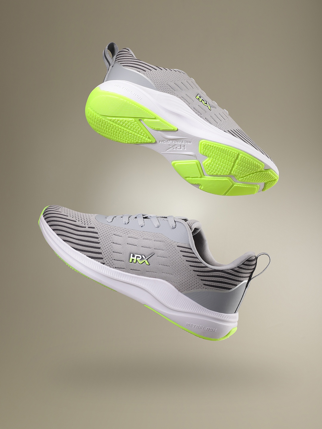

HRX by Hrithik Roshan Men Metaflash V 2.0 Running Shoe, Grey