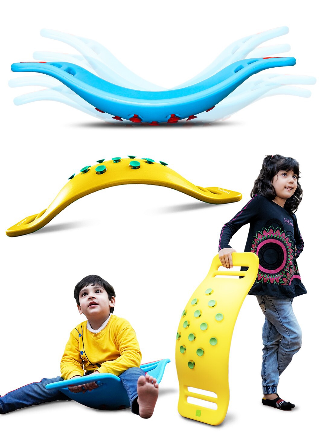 

WEMBLEY Kids Sea Saw With Popping Sound At Base Balance, Yellow
