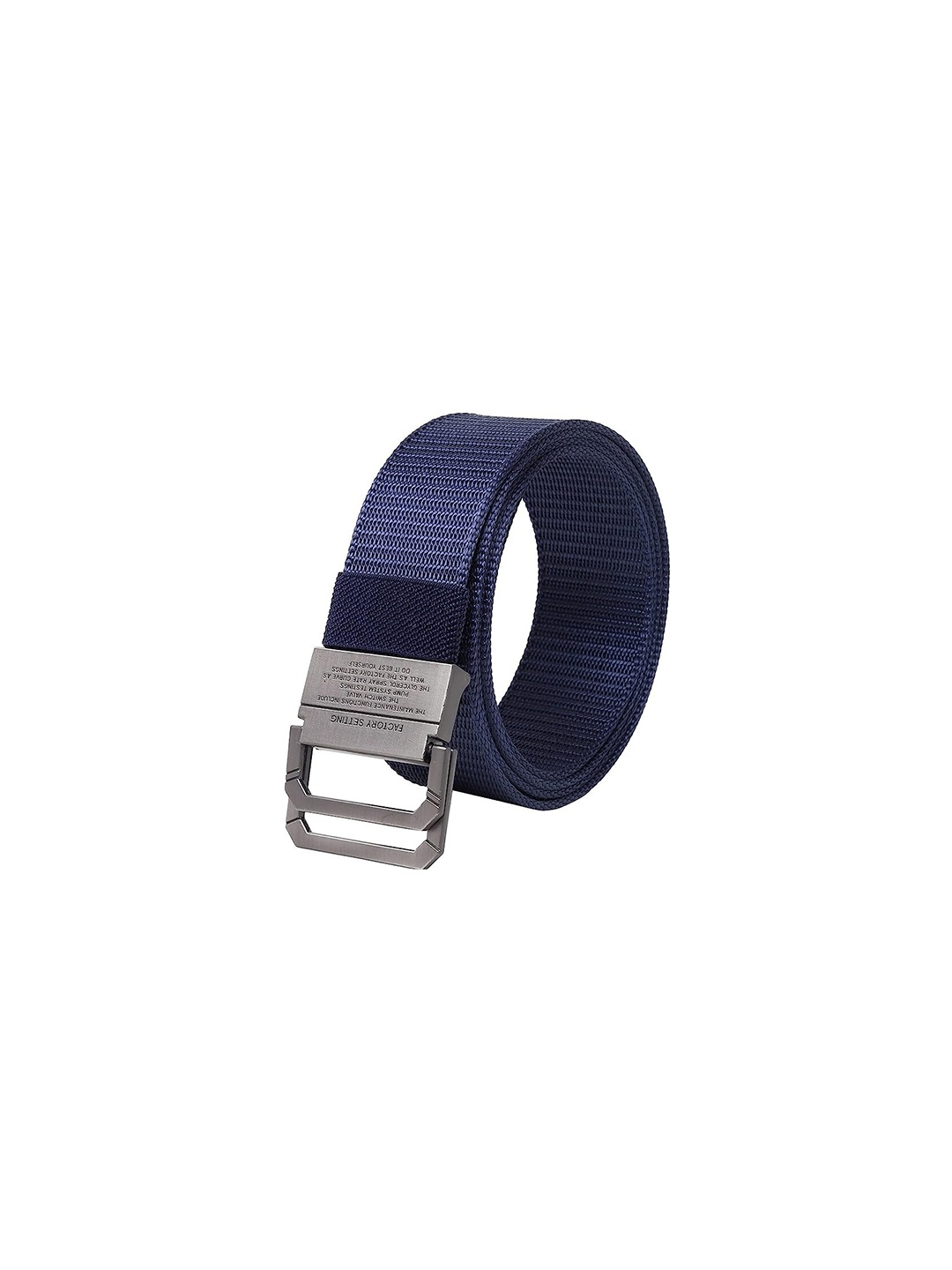 

Elite Crafts Men Textured Slim Formal Belt, Navy blue