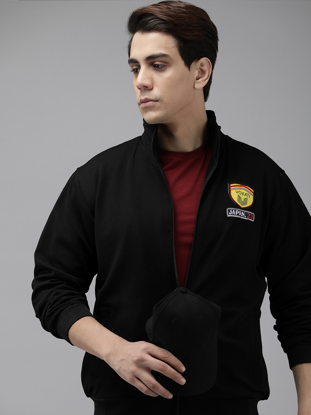 

VOXATI Men Sporty Jacket, Black