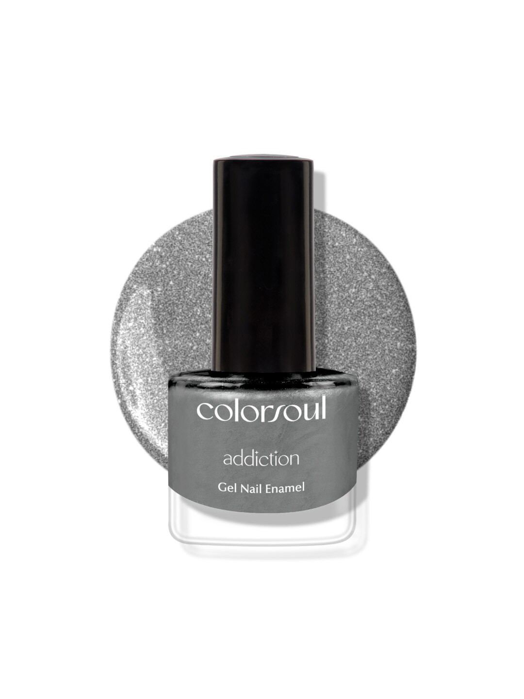 

Colorsoul Addiction Gel Nail Enamel 5ml - Silver Shimmer A57, Grey