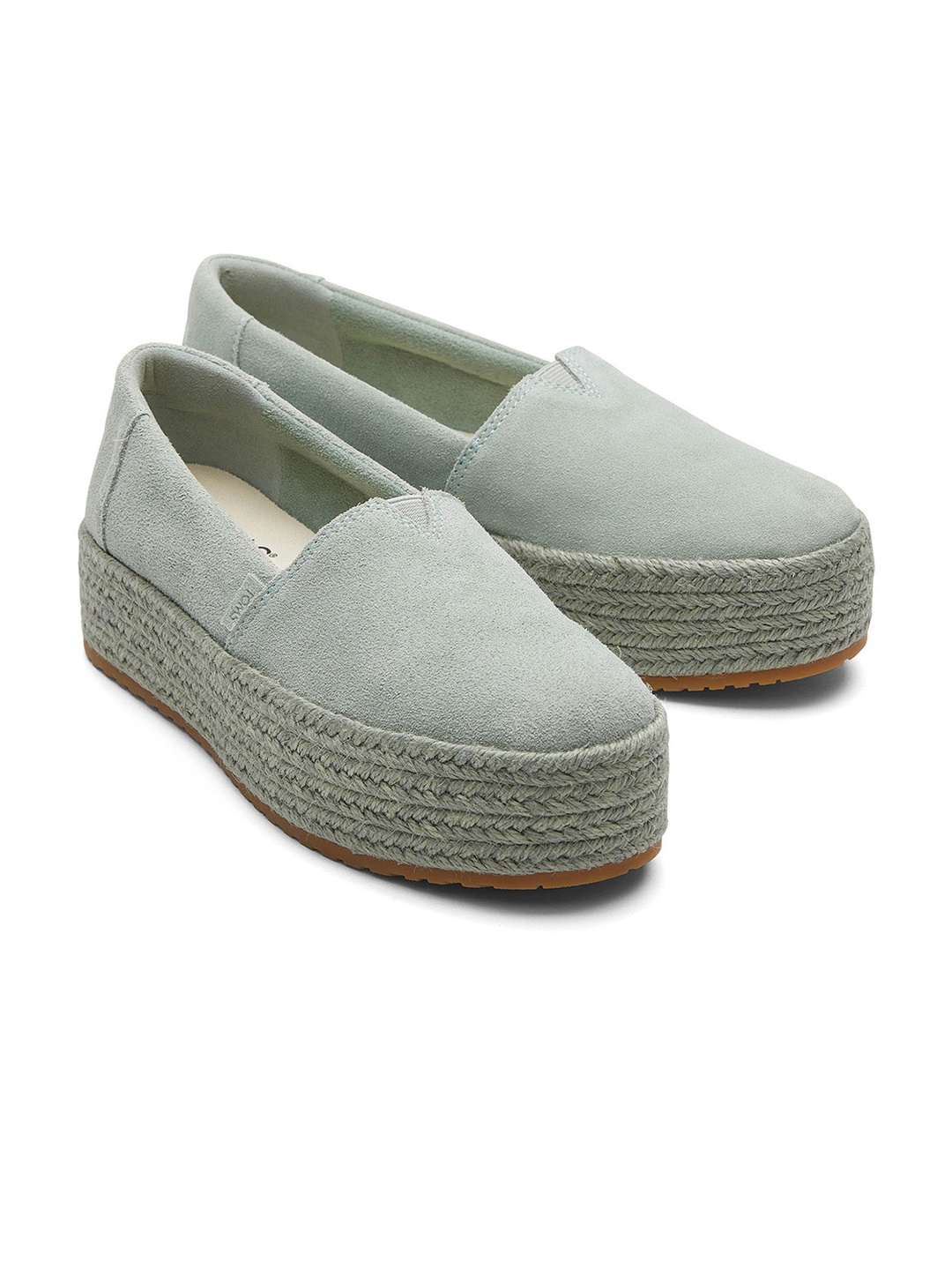 

TOMS Women Slip-On Suede Flatforms, Sea green