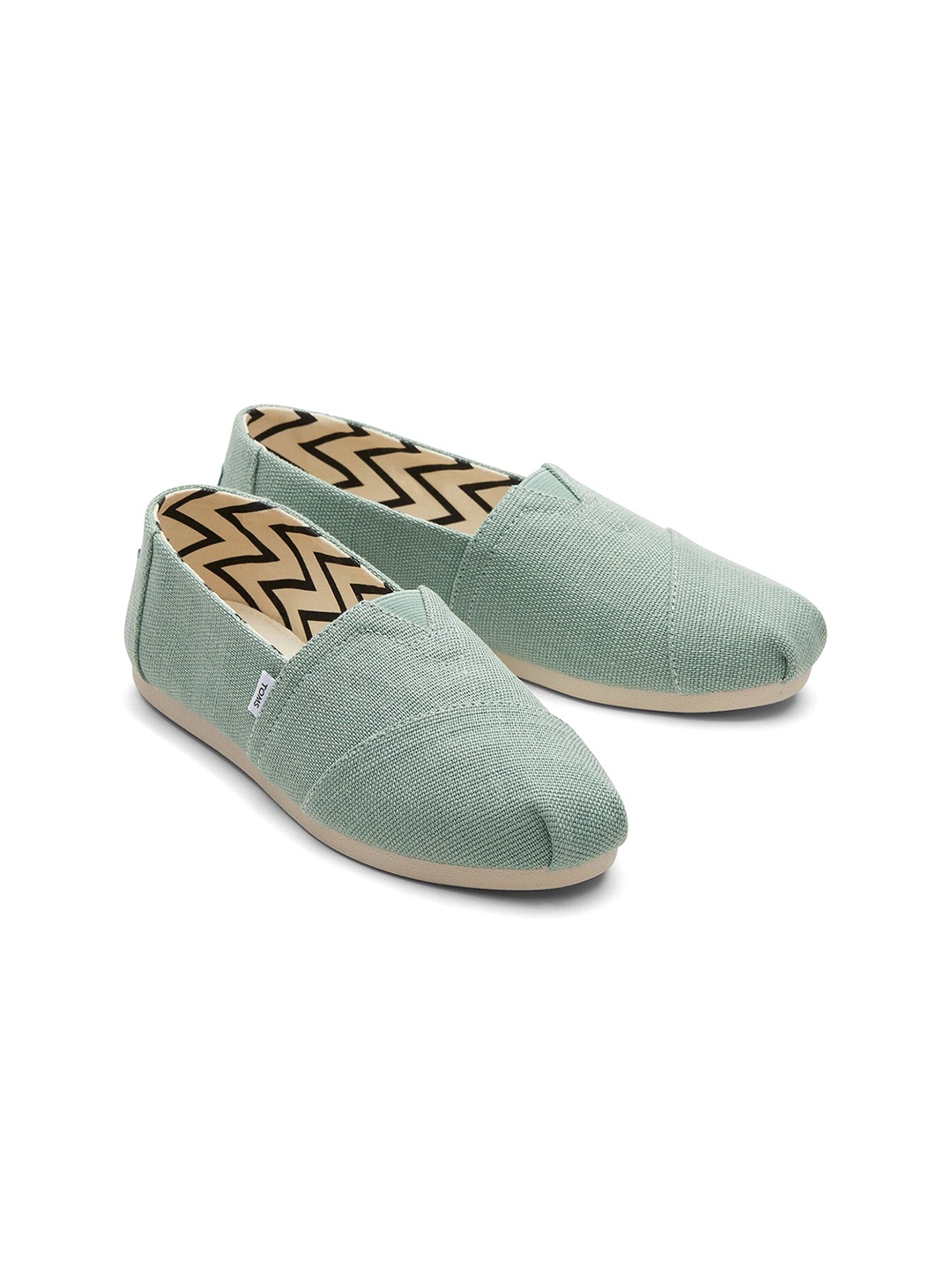 

TOMS Women Contrast Sole Canvas Slip-On Sneakers, Sea green
