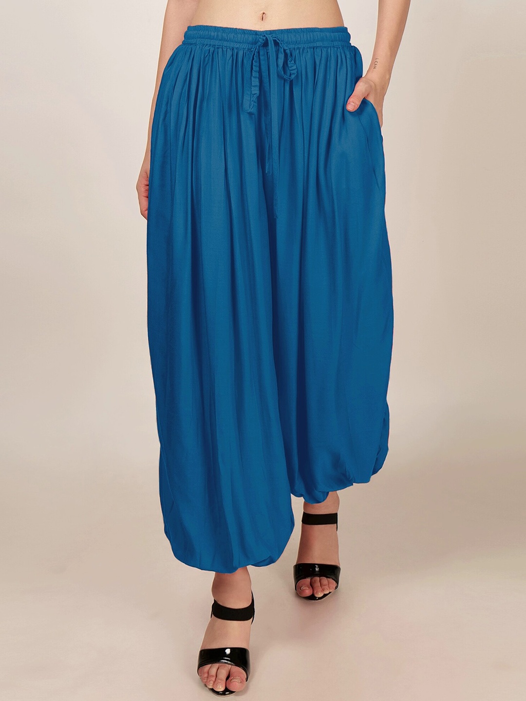 

PATRORNA Mid Rise Loose Fit Harem Pants, Blue