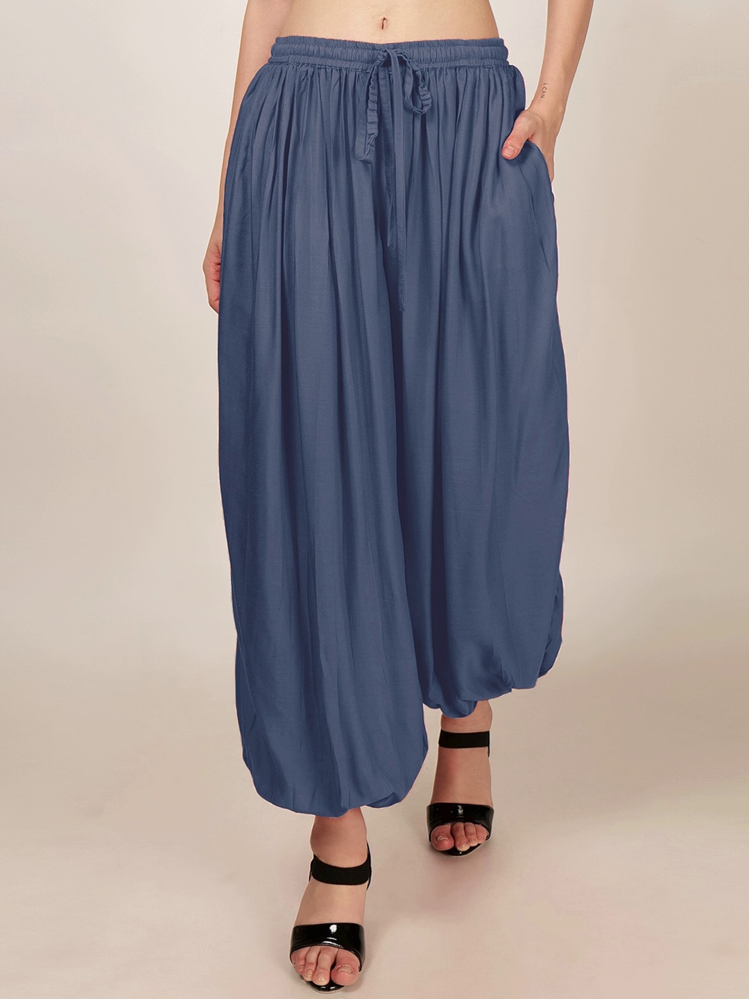 

PATRORNA Mid Rise Loose Fit Harem Pants, Grey