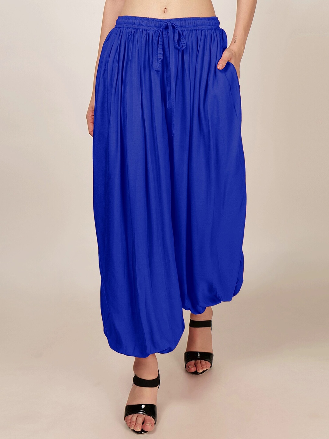 

PATRORNA Mid Rise Loose Fit Harem Pants, Blue