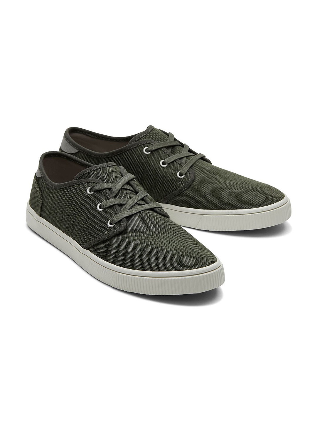 

TOMS Men Canvas Contrast Sole Sneakers, Olive