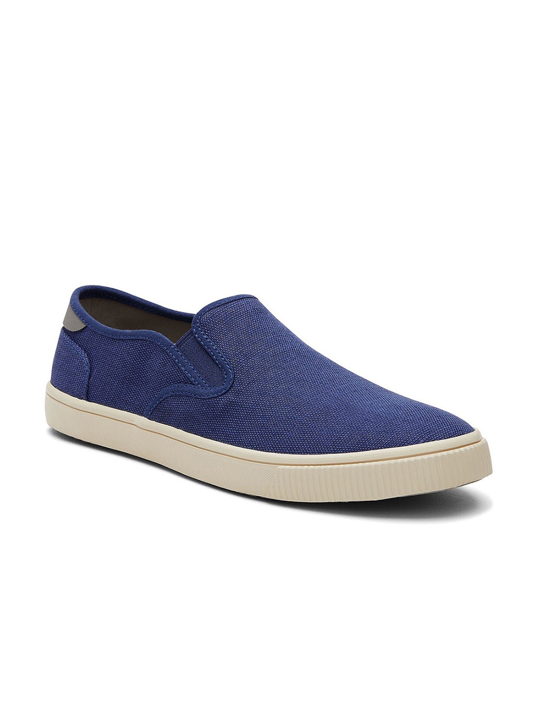 

TOMS Men Baja Runs Canvas Contrast Sole Slip-On Sneakers, Blue