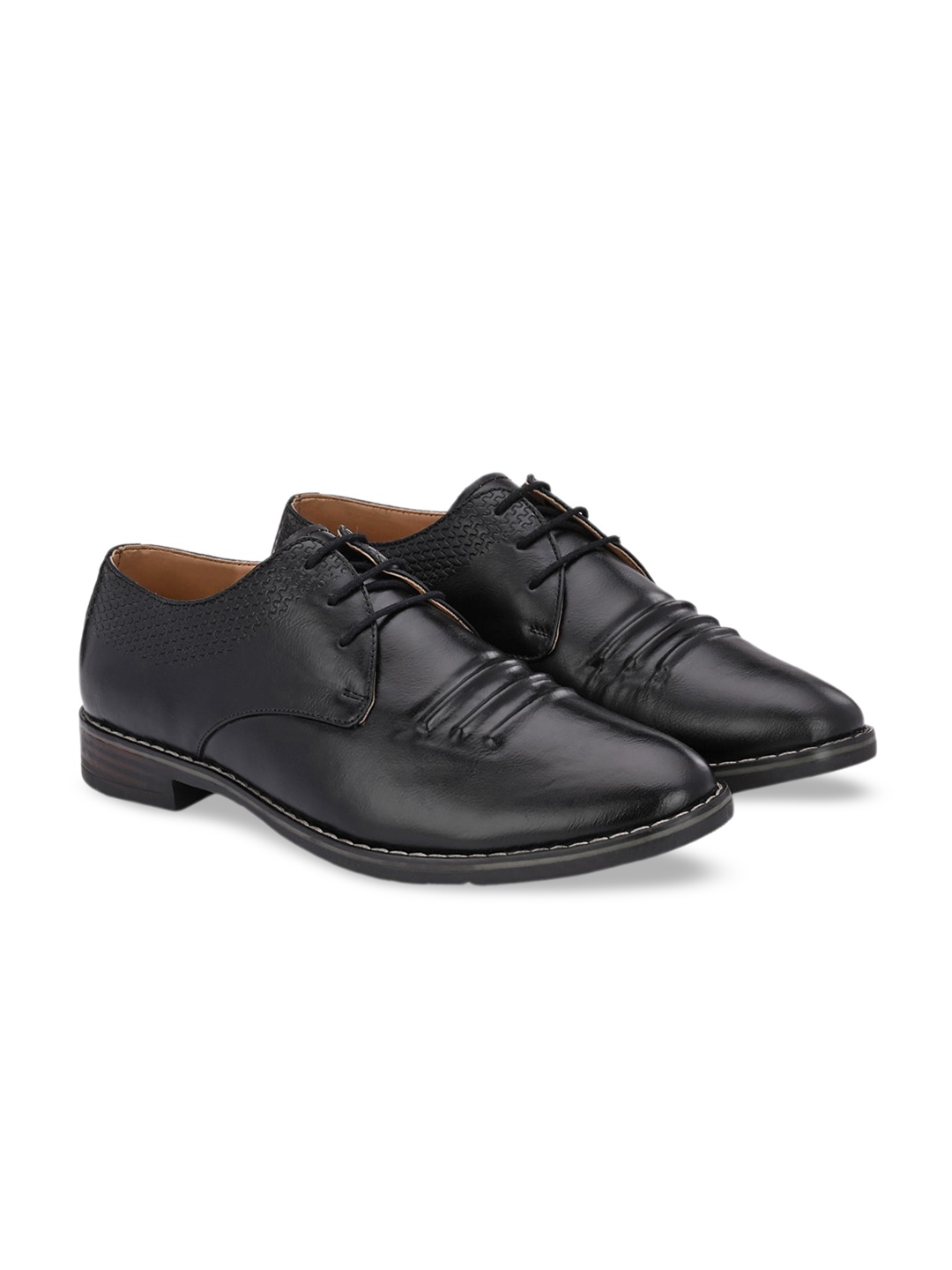 

ATTITUDIST Men Textured Formal Derbys, Black