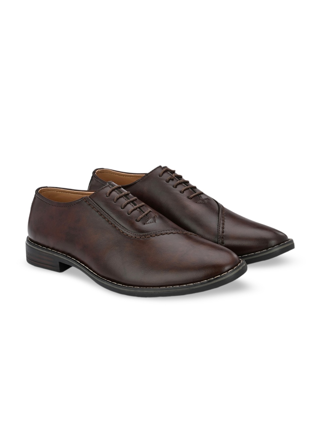 

ATTITUDIST Men Lace-Up Formal Oxfords, Brown