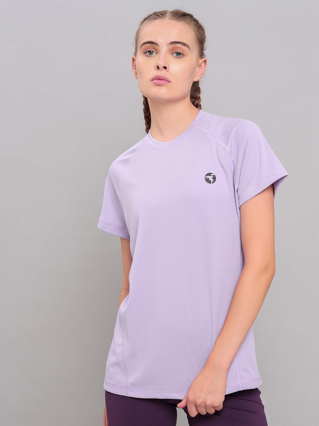 

Technosport Round Neck Antimicrobial Slim Fit T-shirt, Lavender