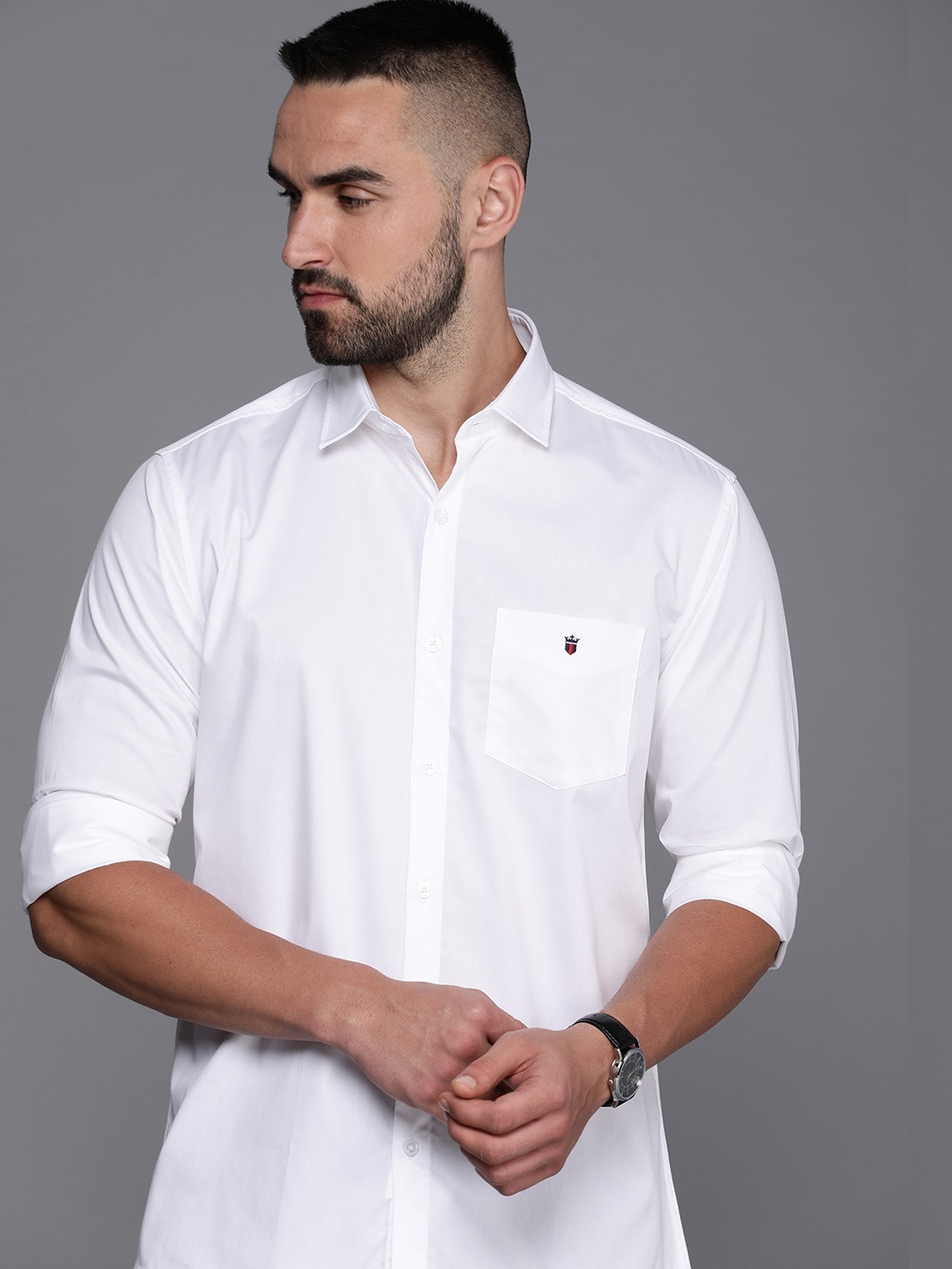 

Louis Philippe Sport Pure Cotton Slim Fit Casual Shirt, White