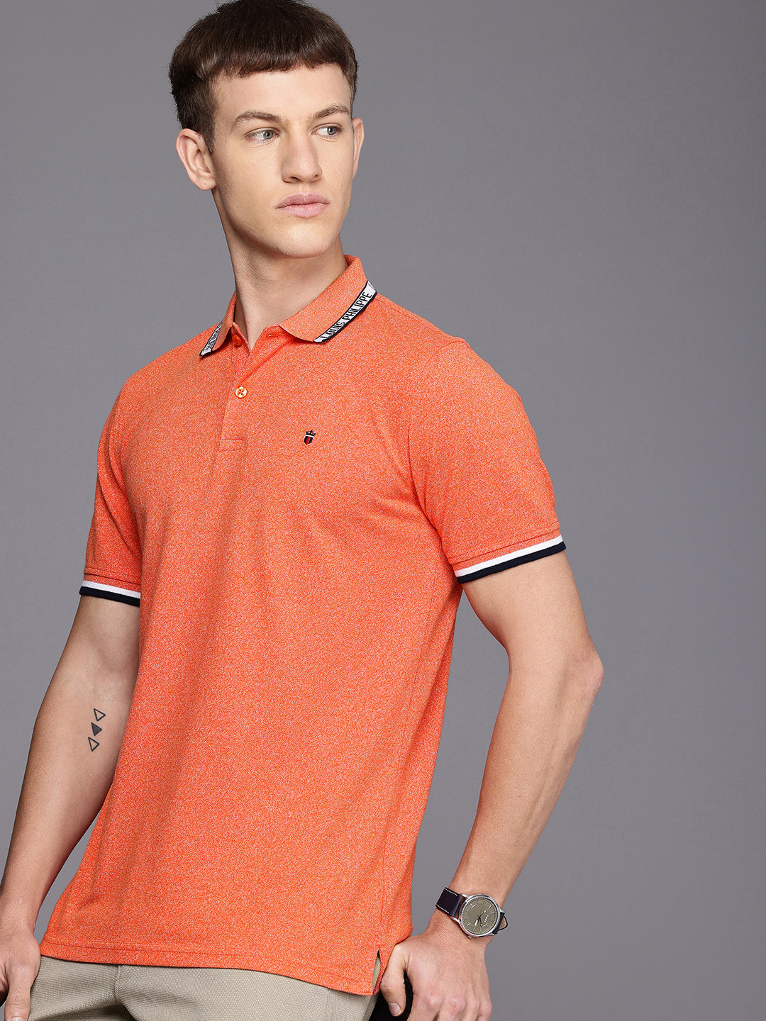 

Louis Philippe Sport Polo Collar Slim Fit T-shirt, Orange