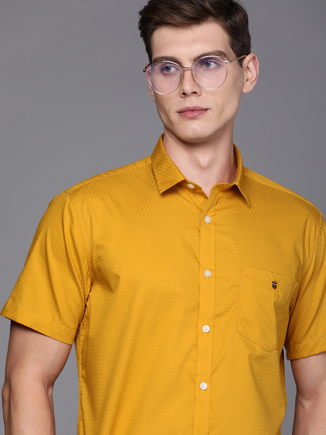 

Louis Philippe Sport Men Pure Cotton Slim Fit Casual Shirt, Mustard