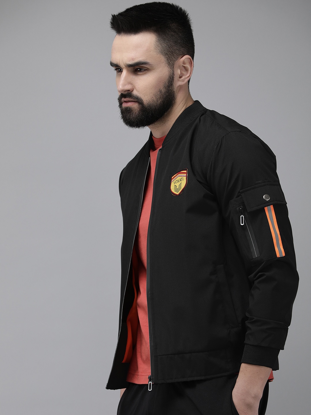 

VOXATI Men Sporty Jacket, Black