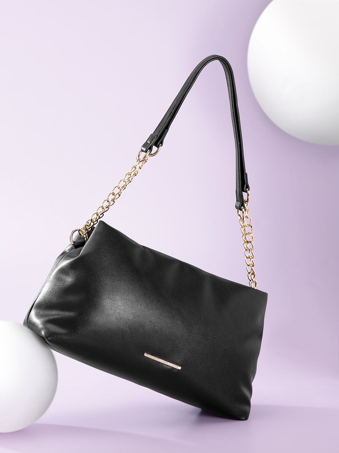 

French Connection Structured Shoulder Bag, Black
