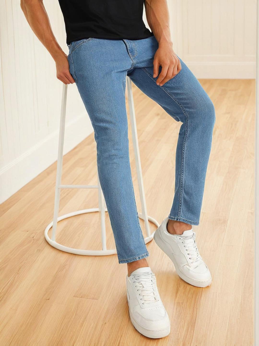 

Lee Men Skinny Fit Stretchable Clean Look Jeans, Blue