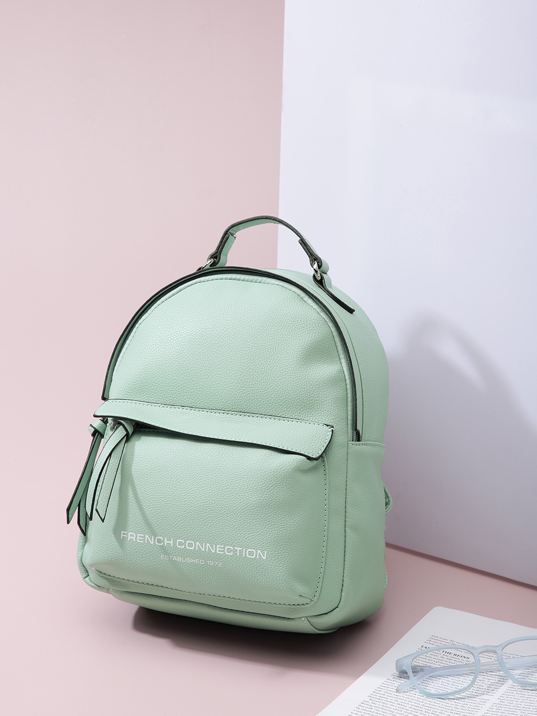 

French Connection Women Solid Backpack, Green