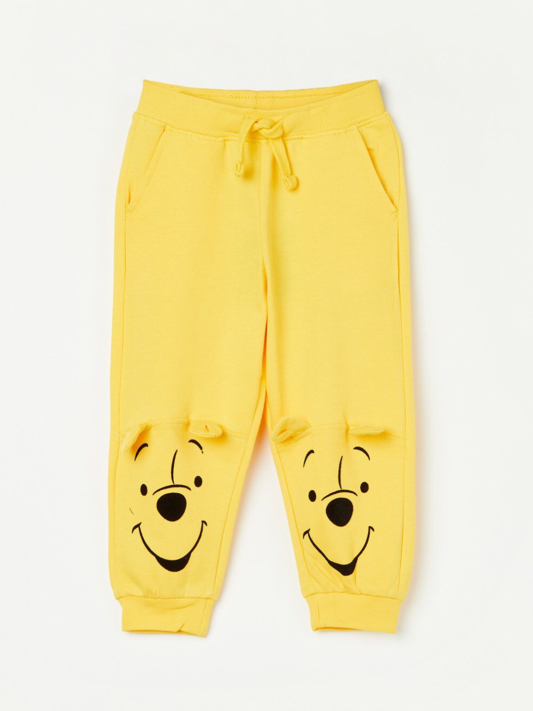 

Juniors by Lifestyle Boys Graphic Printed Pure Cotton Joggers, Yellow