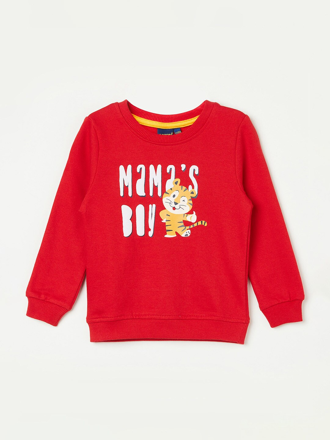 

Juniors by Lifestyle Boys Typography Printed Pure Cotton Sweatshirt, Red