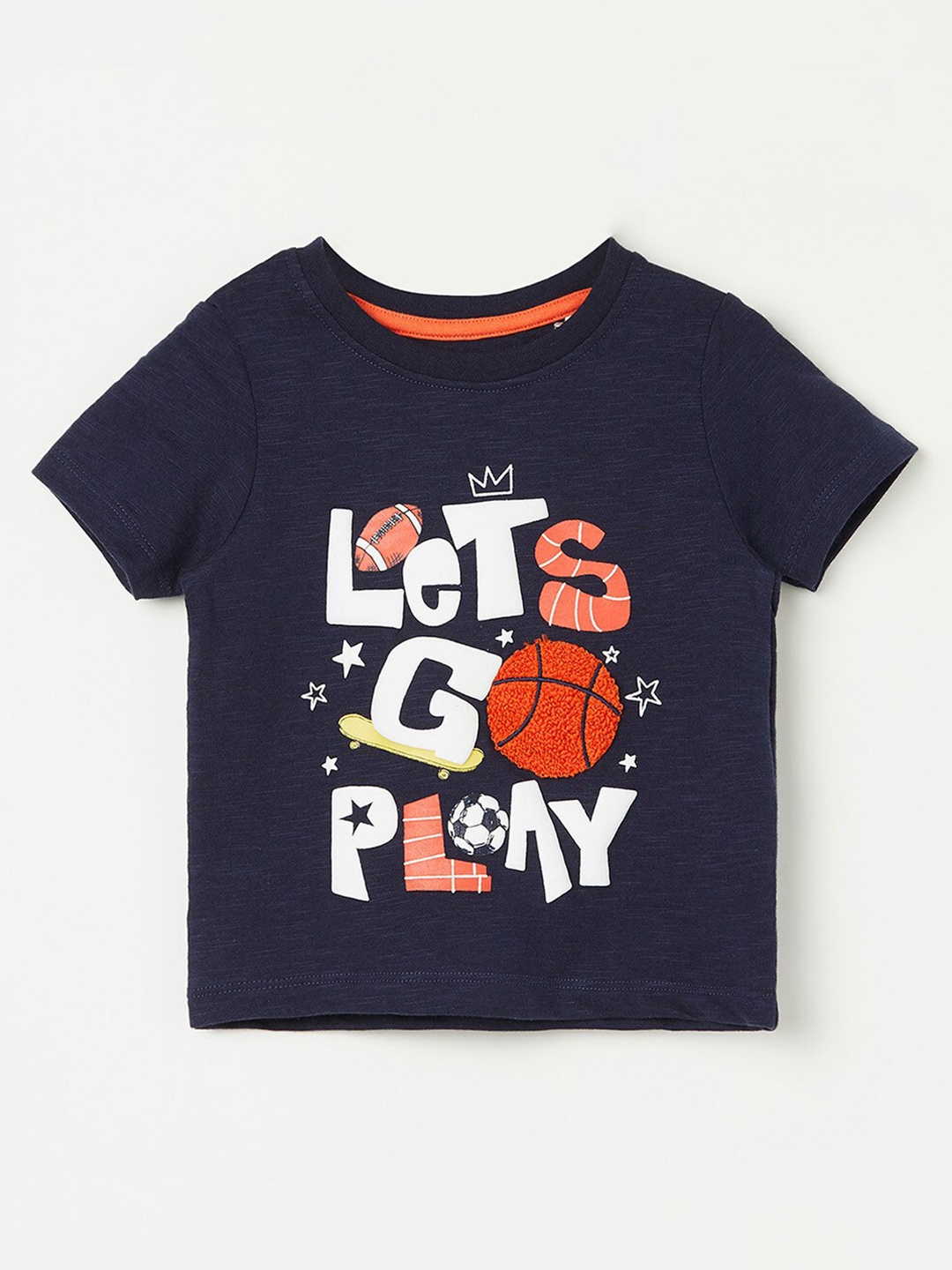 

Juniors by Lifestyle Boys Typography Printed Pure Cotton T-shirt, Blue