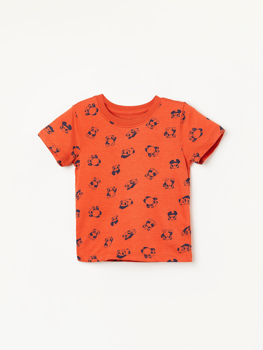 

Juniors by Lifestyle Boys Brown Printed Pure Cotton T-shirt, Orange