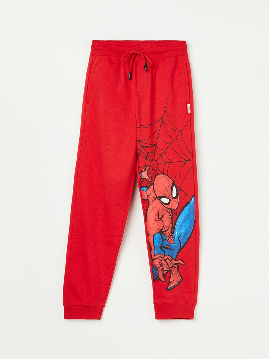 

Fame Forever by Lifestyle Boys Spiderman Printed Pure Cotton Joggers, Red