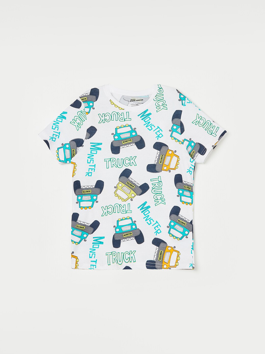 

Fame Forever by Lifestyle Boys Conversational Printed Pure Cotton T-Shirt, White