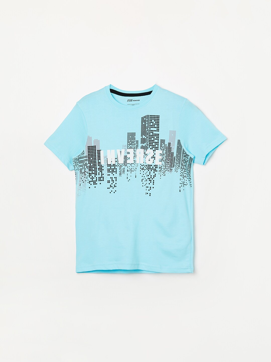 

Fame Forever by Lifestyle Boys Graphic Printed Pure Cotton T-shirt, Blue