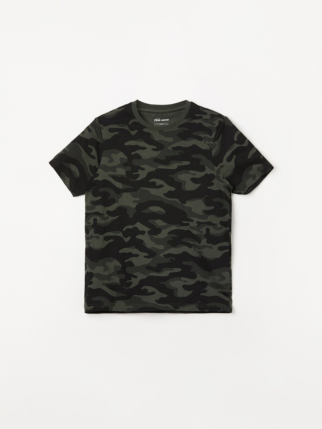 

Fame Forever by Lifestyle Boys Camouflage Printed T-Shirt, Olive