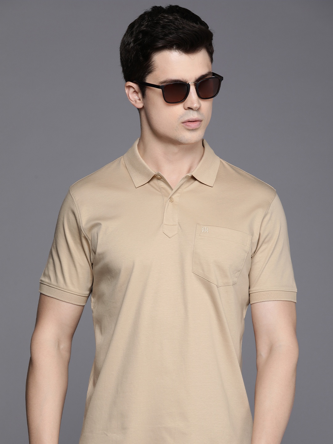 

Raymond Polo Collar Pure Cotton T-shirt, Beige