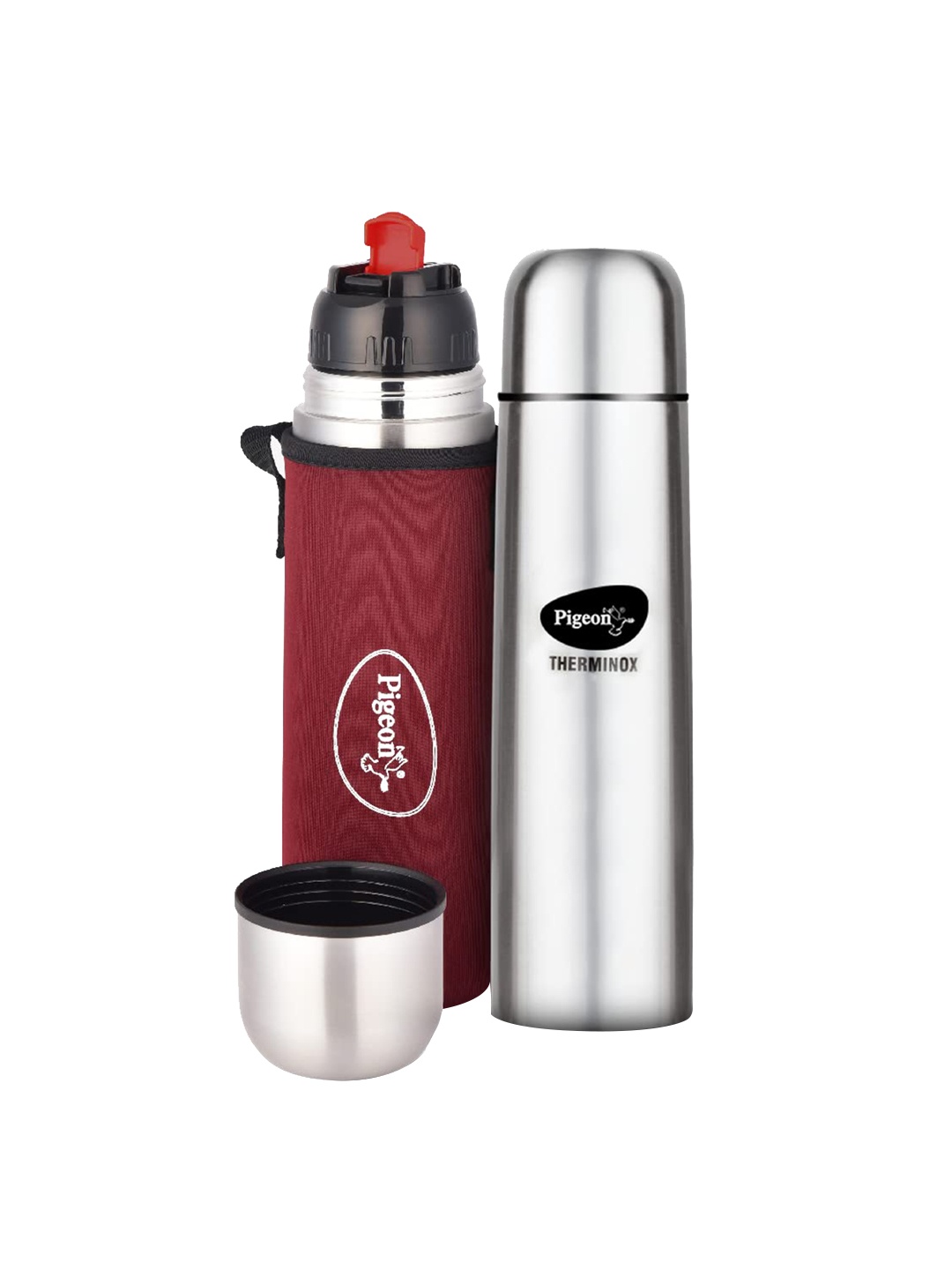 

Pigeon Bullet Stainless Steel Leak Proof Vaccum Insulated Water Bottle-350 ml, Silver