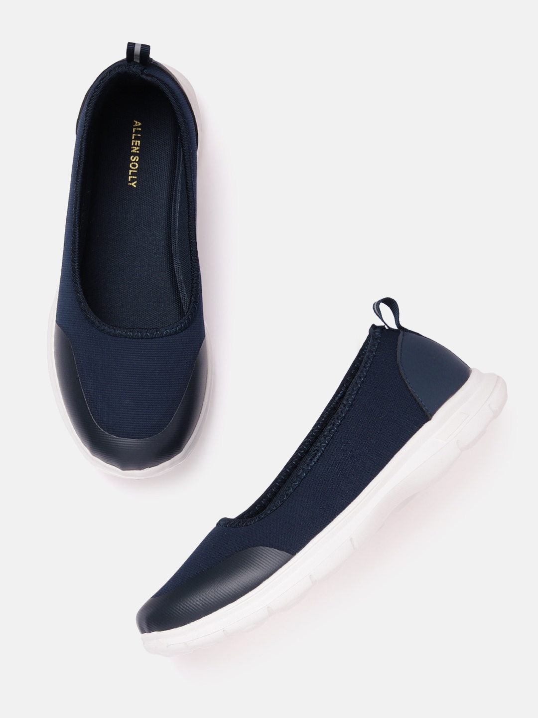 

Allen Solly Women Woven Design Slip-On Sneakers, Navy blue