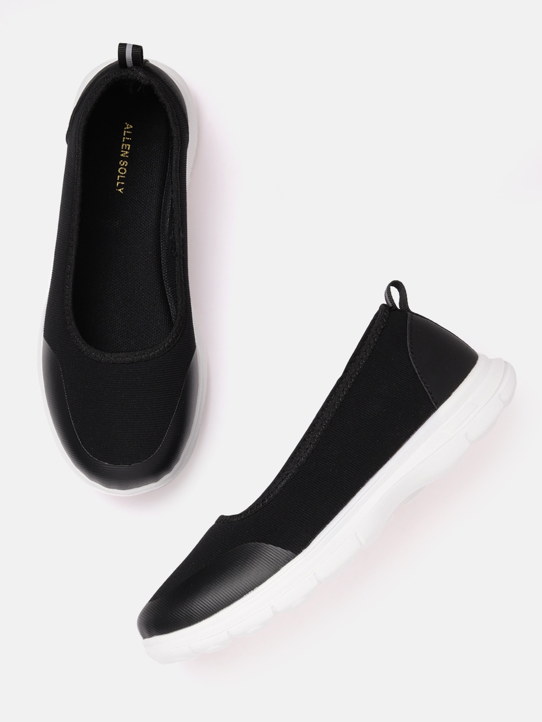 

Allen Solly Women Woven Design Slip-On Sneakers, Black