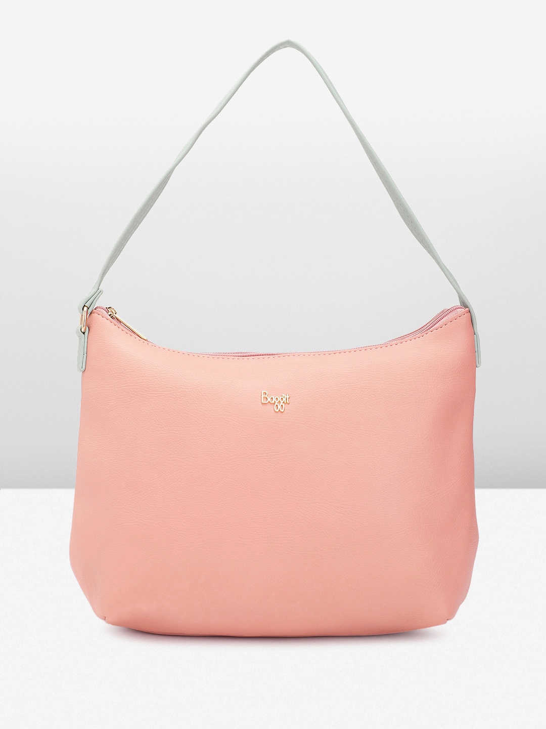 

Baggit Solid PU Structured Hobo-Style Shoulder Bag, Peach