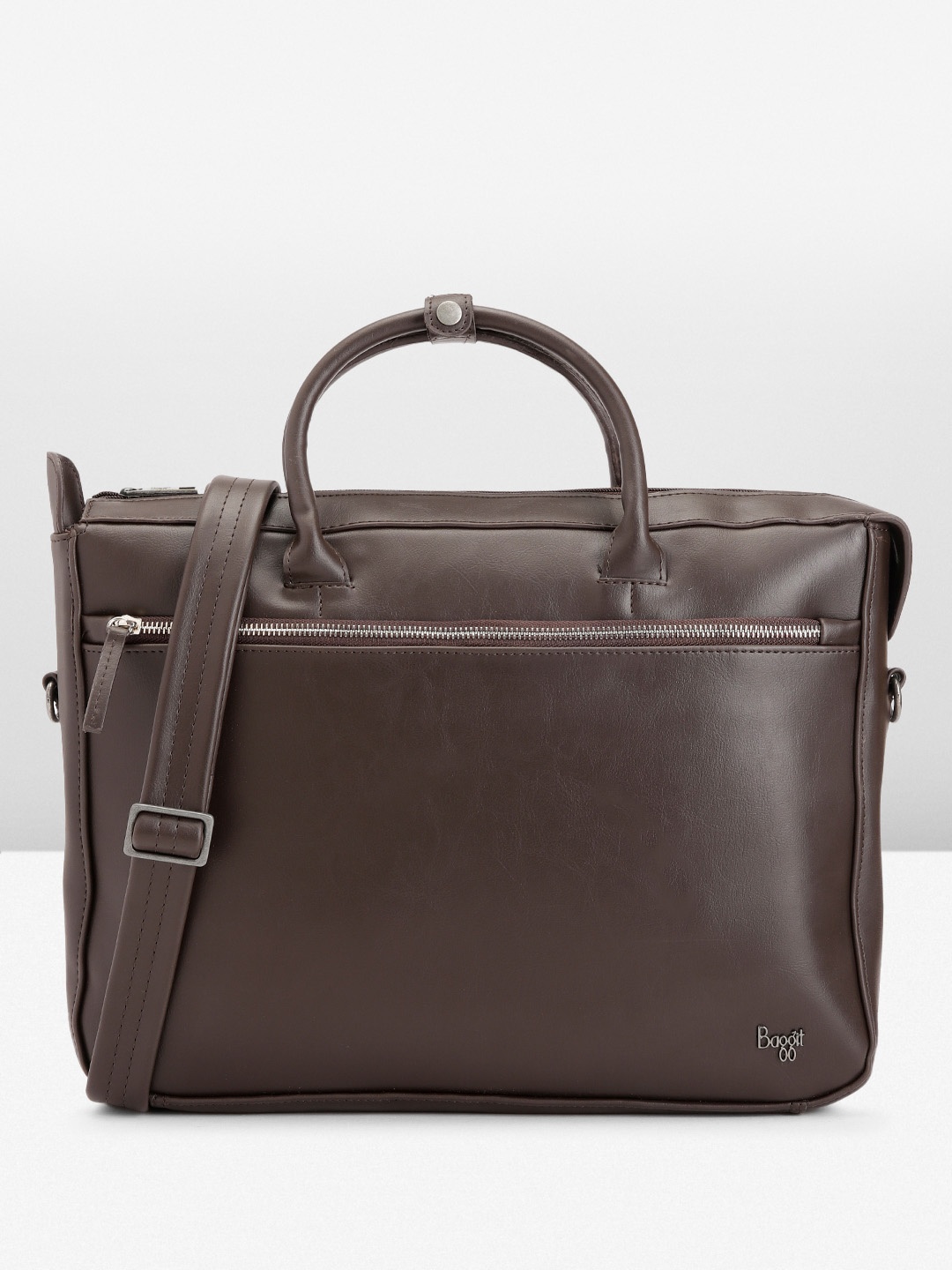 

Baggit Men Solid Laptop Bag, Brown